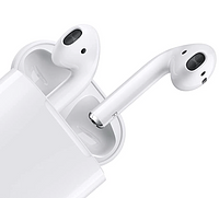 2nd-gen AirPods floating out of their case.