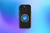 A black case with "I Used To Be Someone On Twitter" surrounding the Twitter verified badge and an upside-down Twitter bird logo.