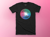 A black t-shirt with the Siri "orb" across the chest.