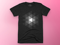 A black shirt with a white triangle pattern design.
